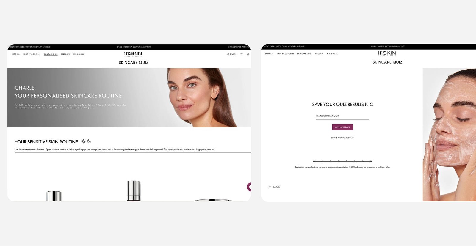 111SKIN Shopify case study, image 4