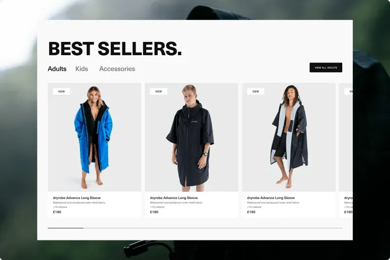 Dryrobe Shopify case study, image 3