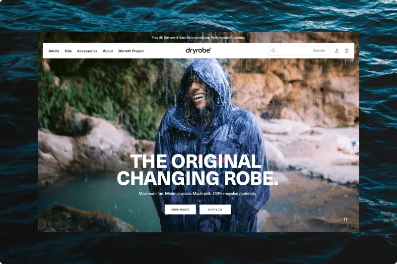 Dryrobe Shopify case study, image 1