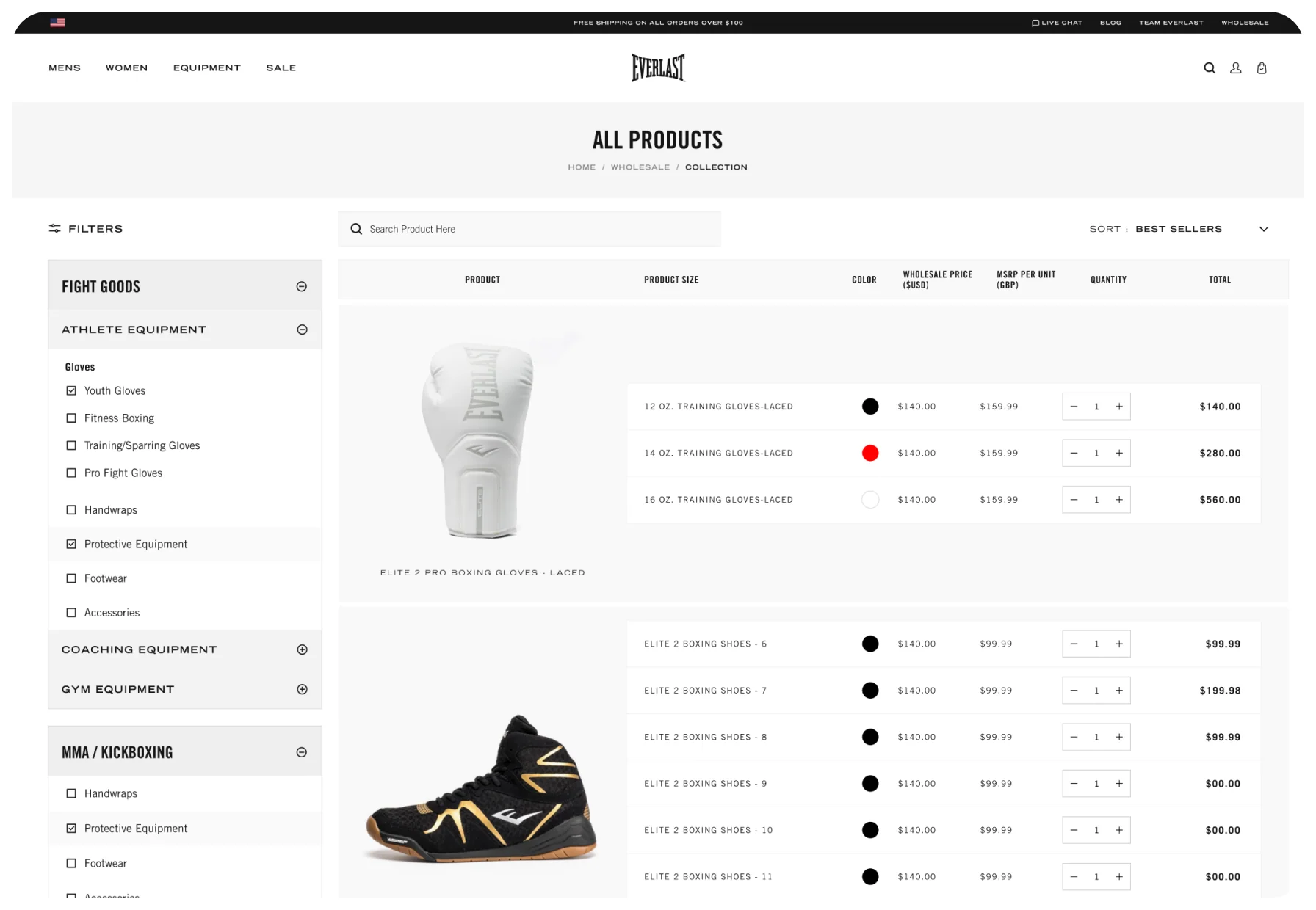 Everlast Shopify case study, image 1