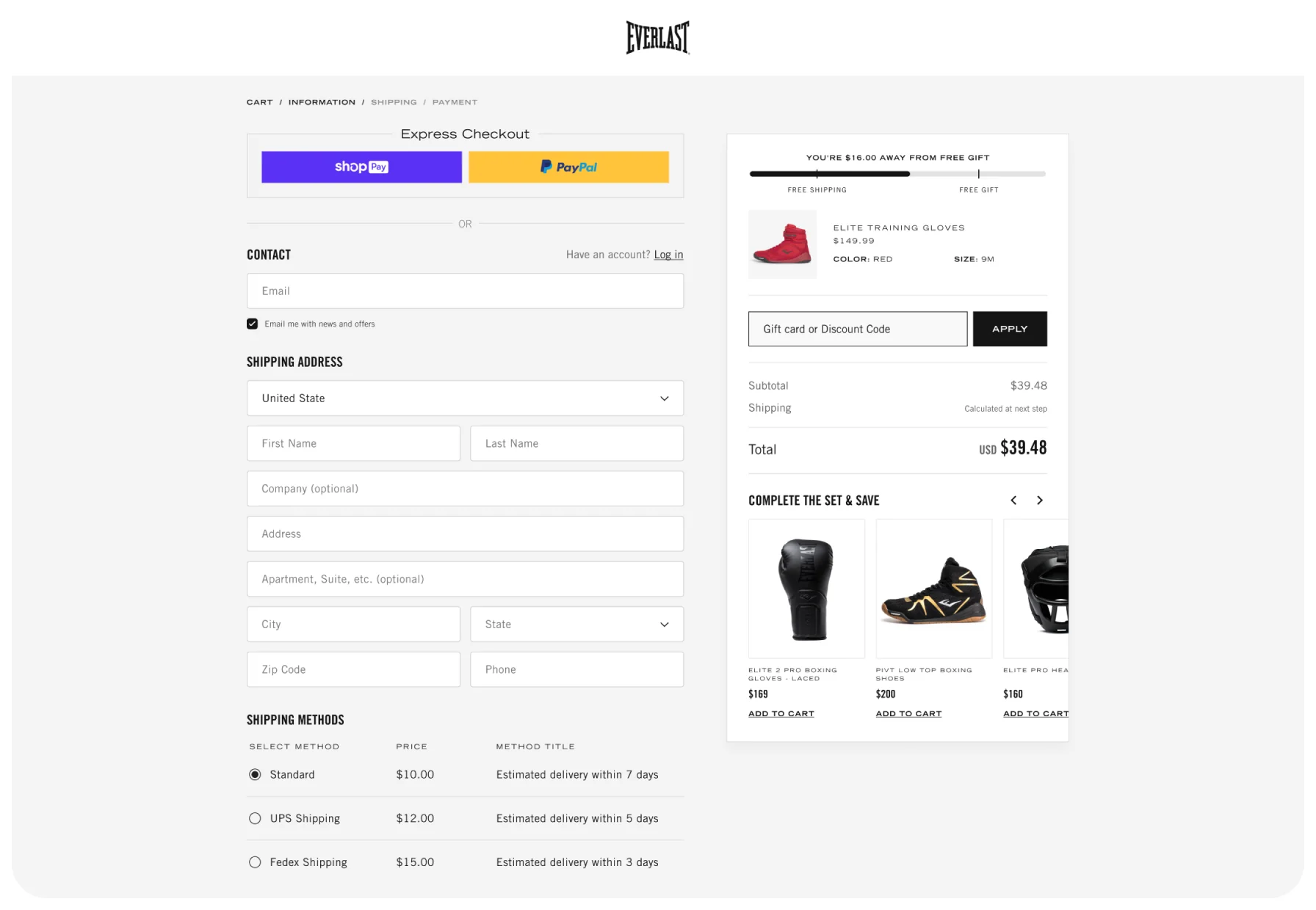 Everlast Shopify case study, image 3