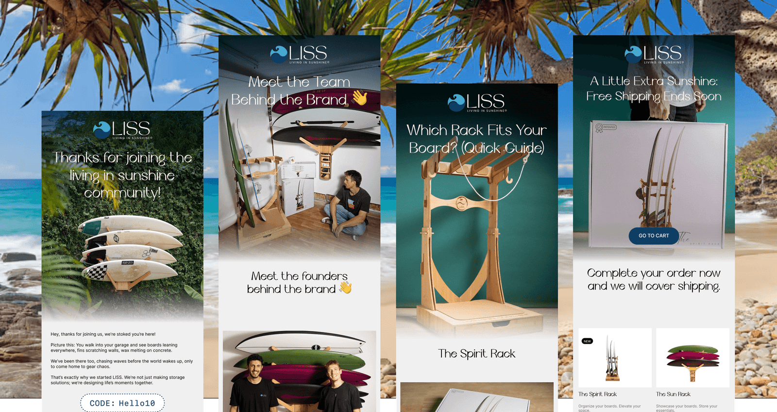 Living in Sunshine Shopify case study, image 1