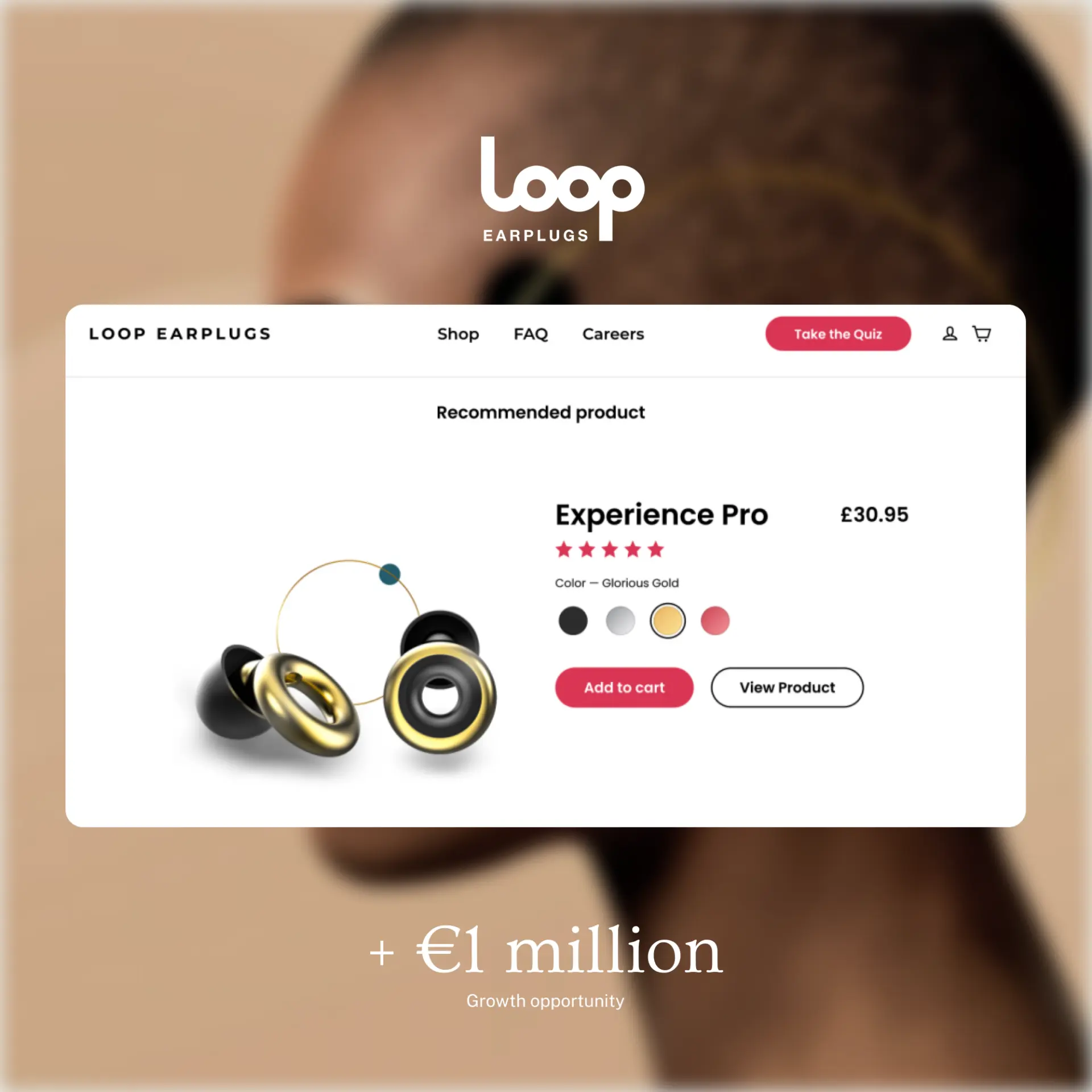Loop Earplugs Shopify case study, image 1