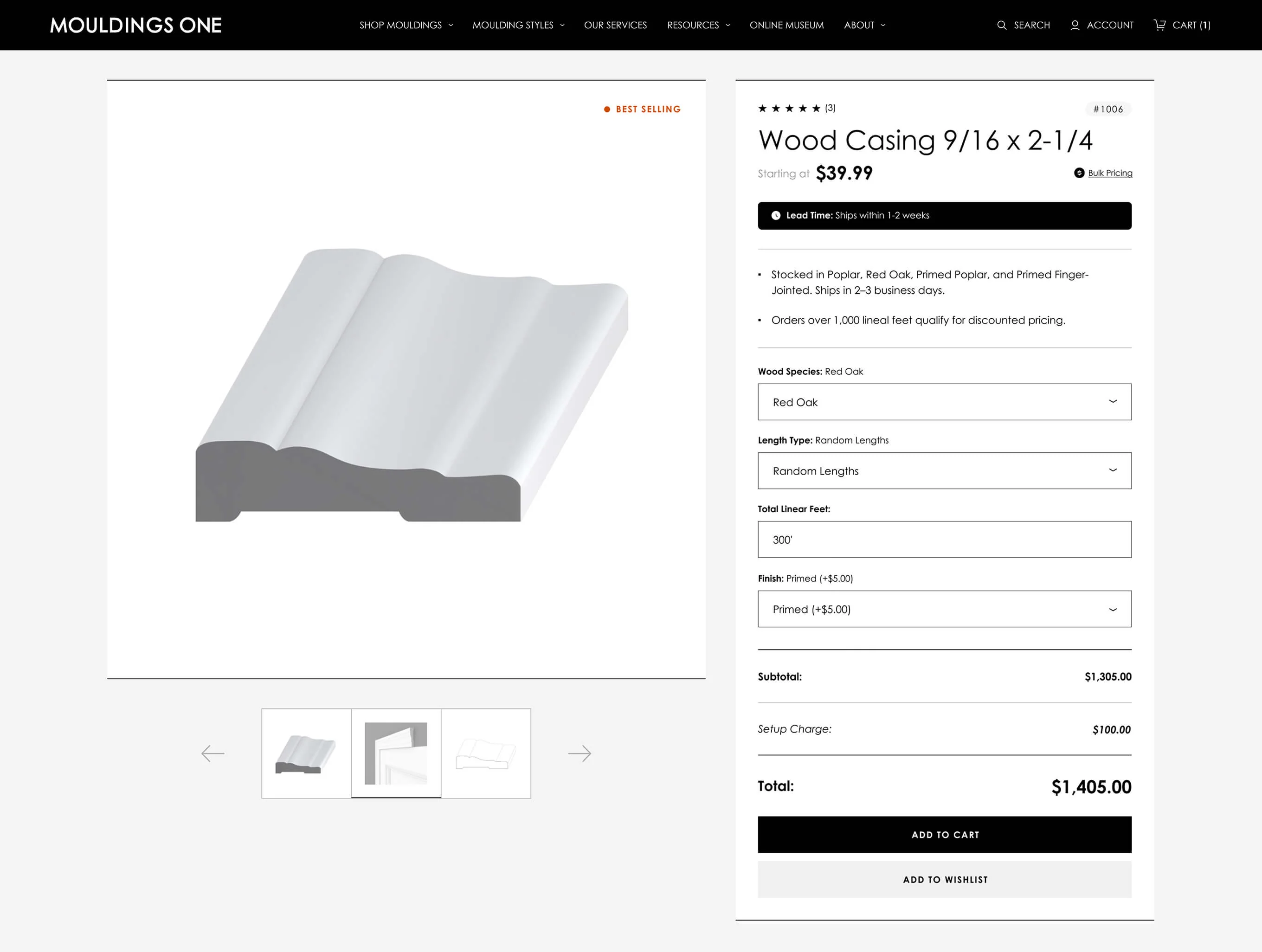 Mouldings One Shopify case study, image 3