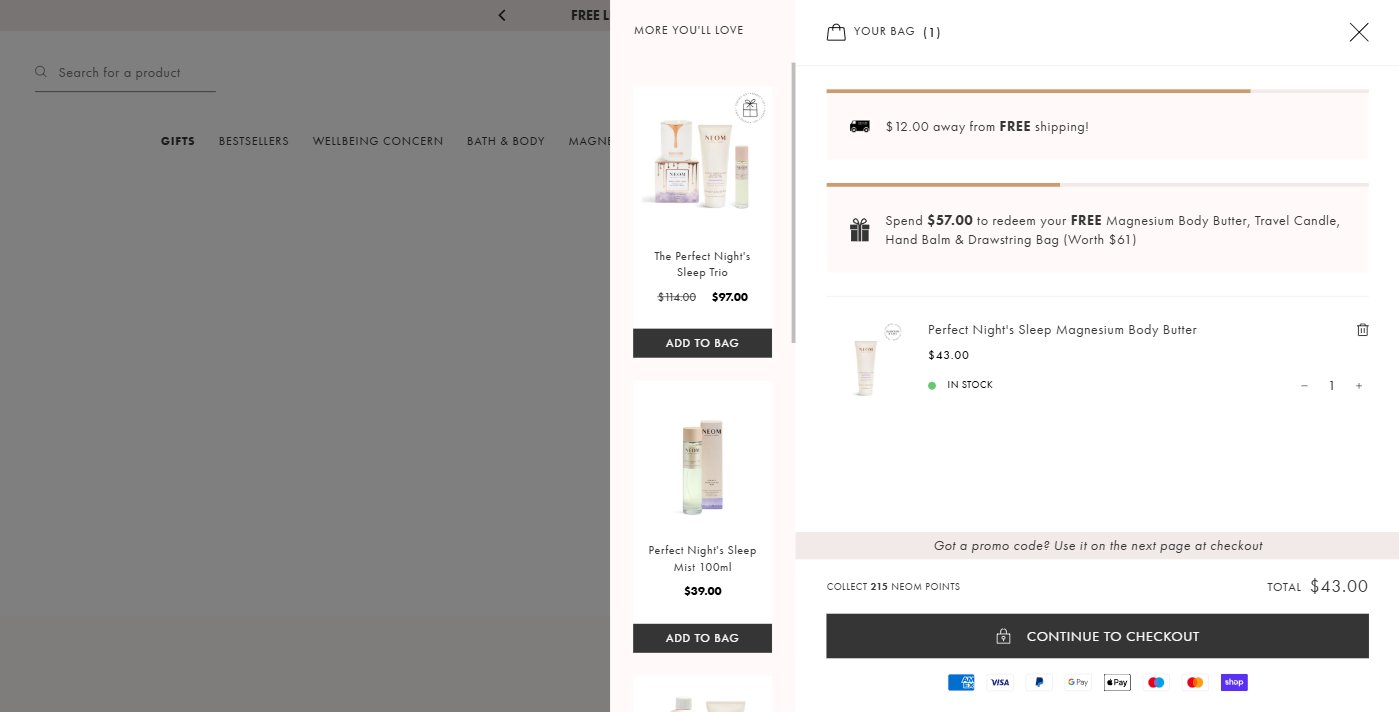NEOM Wellbeing Shopify case study, image 3