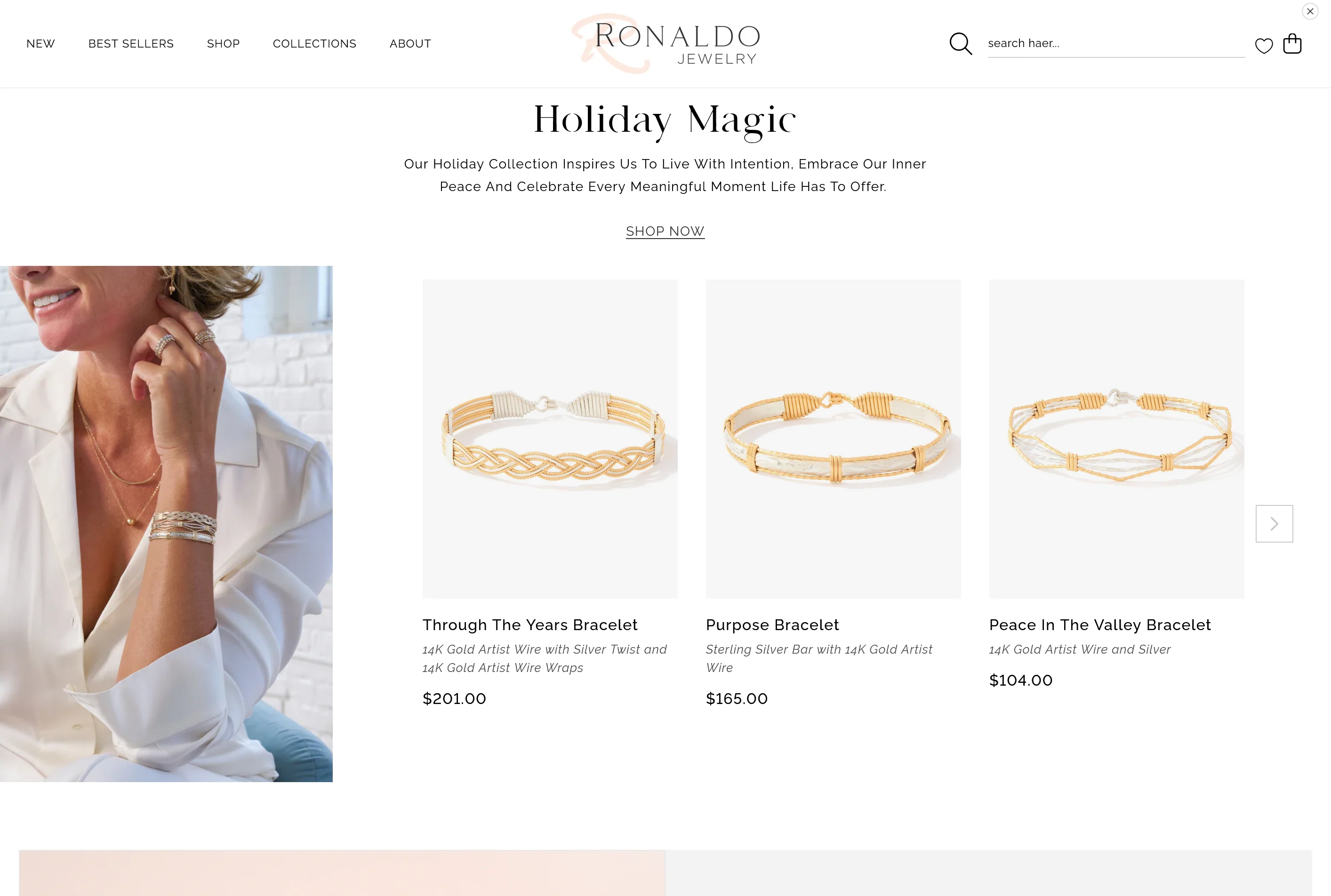 Ronaldo Jewelry Shopify case study, image 1
