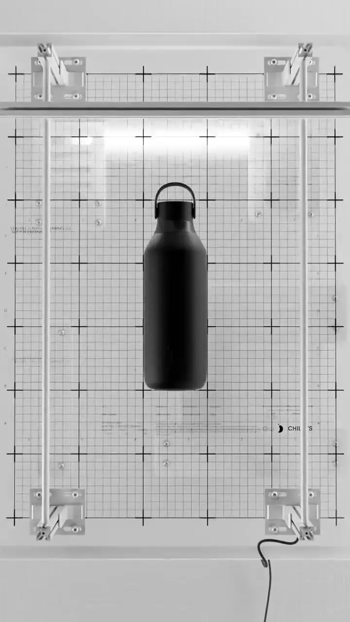 Chilly's reusable drinkware in ad creative we produced and tested