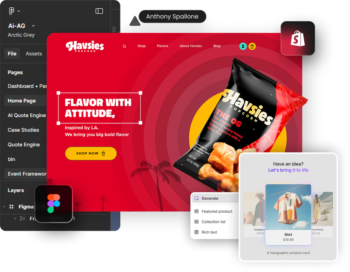 Figma design converted into a pixel-perfect custom Shopify store