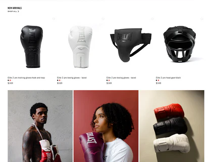 Everlast Shopify storefront on desktop and mobile